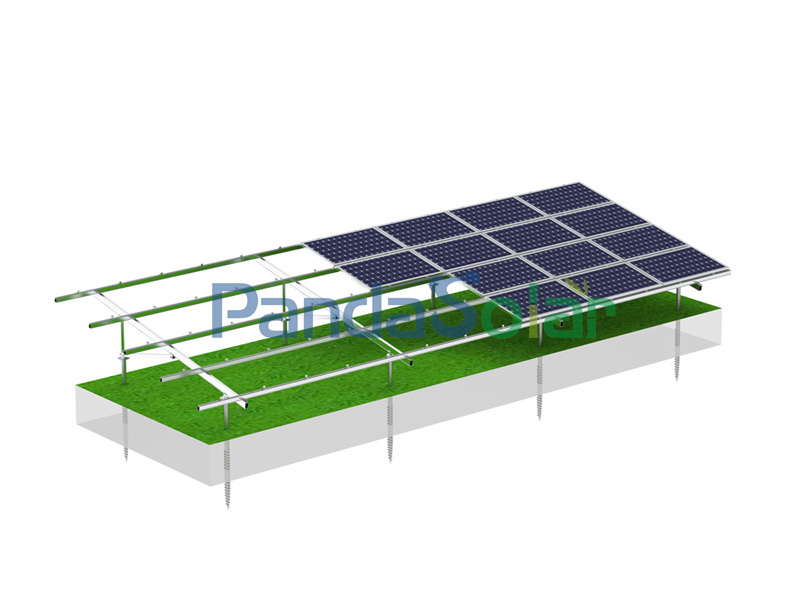 Hersteller von PandaSolar-Solarpanel-Aluminium-Bodenmontagestruktursystemen