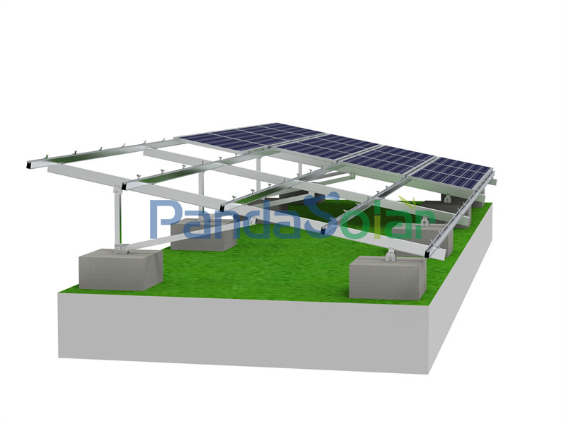 PandaSolar OEM-Solar-Aluminium-Bodenmontagestruktur A/N/VI/W-System, hoch, vormontiert, einfache Installation, Hersteller von PV-Modul-Regalhalterungen