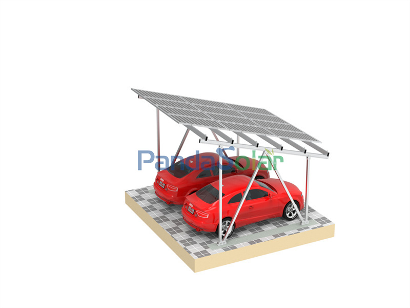 PandaSolar Gewerbliche und private Aluminiumhalterung Solar-Carport-Montage-Racking-Kits Wasserdichter Solarparkplatz Installierter kostengünstiger Hersteller von Stützstrukturen