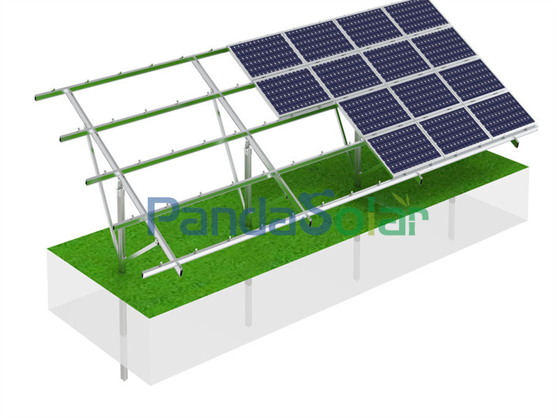 PandaSolar OEM Hot Seller Hot Q235B Tauchverzinkte einpolige Bodenmontage-Kits System Solarpanel Europe Hersteller von Universal-Bodenmontage-Stützhalterungen