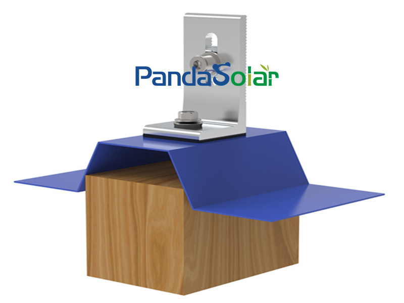 PandaSolar Aluminium-Solarzinn-Dachmontagehalterung L-Füße Lieferant Herstellung Fabrik Stockschraube L-Füße für die Installation von Solarpanel-Stahldachträgern