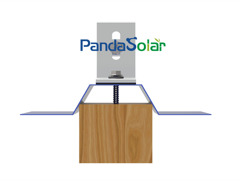 PandaSolar Aluminium-Solarblech-Dachmontage-Regalhalterung, L-Füße, Lieferant, Herstellung, Fabrik, Stockschraube, L-Füße für die Installation von Solarpanel-Stahldachträgern