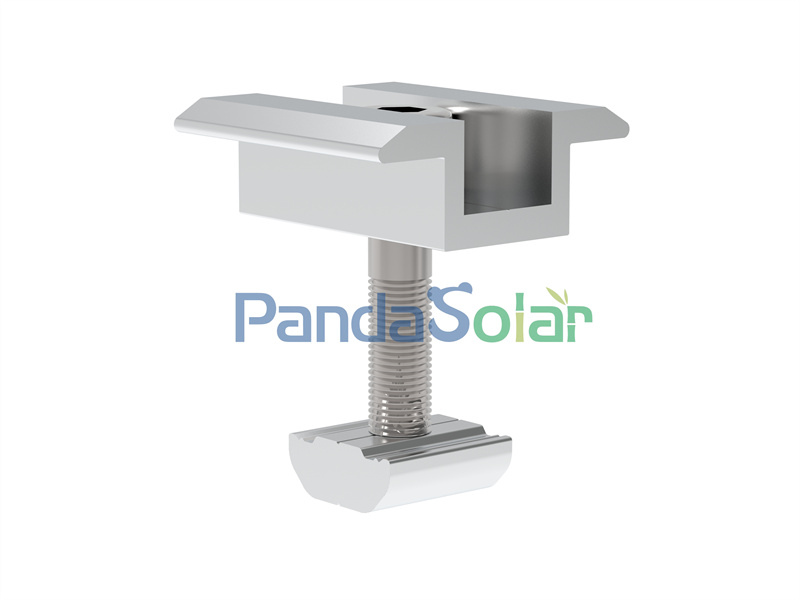 PandaSolar Factory liefert direkt Aluminium Silber / Schwarz Solarpanel Mittelklemme Endklemme Einfach zu installierende Solarklemmenblockklemme Großhandel Einstellbare universelle anadisierte 35 mm-50 mm gerahmte Solarpanelklemmen Hersteller und Lieferan