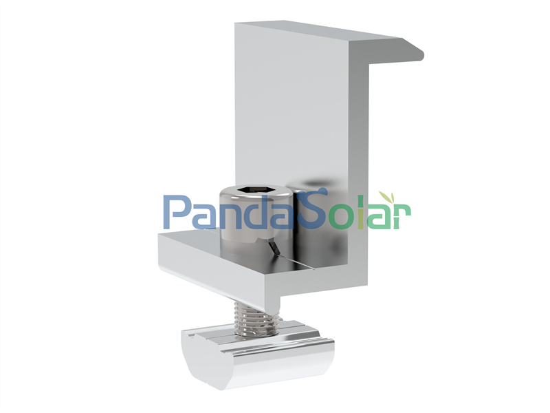PandaSolar Factory liefert direkt Aluminium Silber / Schwarz Solarpanel Mittelklemme Endklemme Einfach zu installierende Solarklemmenblockklemme Großhandel Einstellbare universelle anadisierte 35 mm-50 mm gerahmte Solarpanelklemmen Hersteller und Lieferan