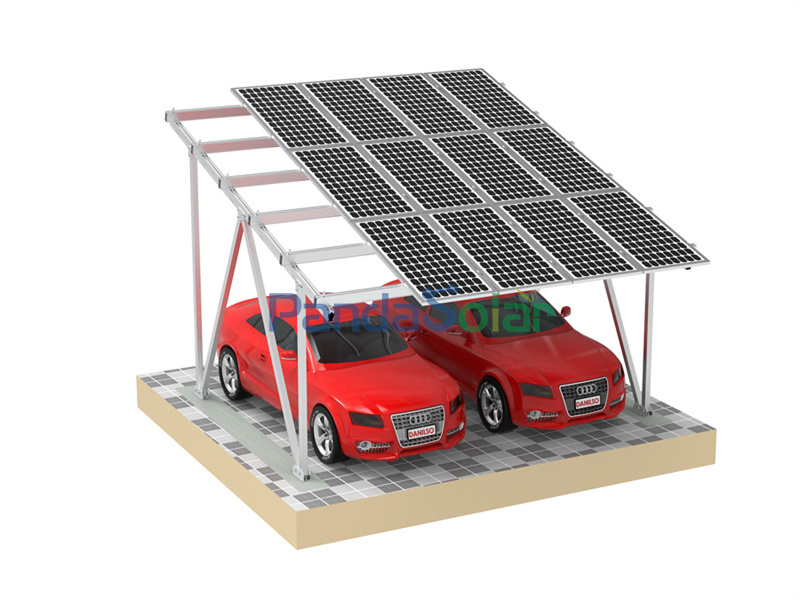 PandaSolar OEM-Aluminium-Solar-Carport-Regalstruktur. Solar-Carport-Halterung für Wohn- und Gewerbeimmobilien, 100 kW, wasserdichter Solar-PV-Carport-Installationshersteller