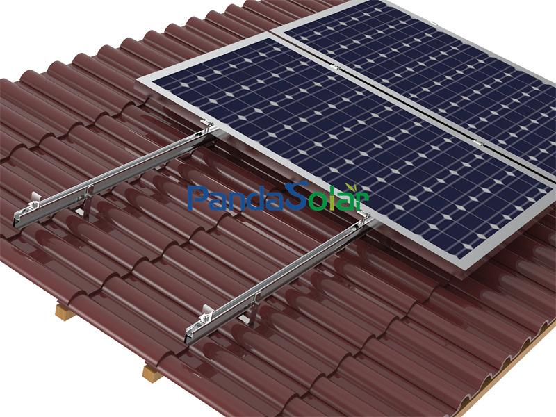 PandaSolar OEM-Ziegeldach-Solarmontage, verstellbare Solar-Hakenhalterung, SUS304, Solarmodul, auf dem Dach installierte Haken-Kits, PV-Montage, beliebter gestalteter Edelstahl-Solarhaken, Großhandel